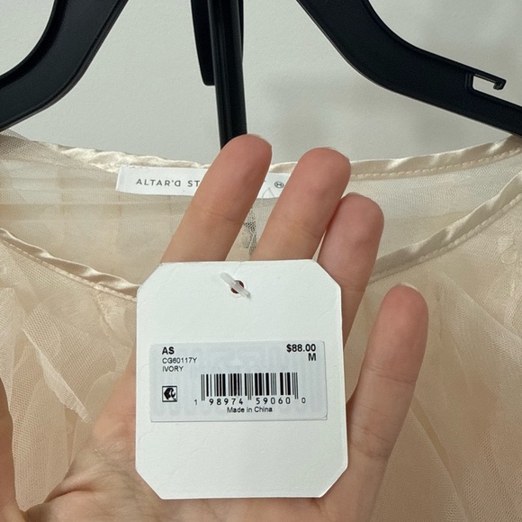 Altar'd State Cream Ruffled Blouse - Picture 6 of 7